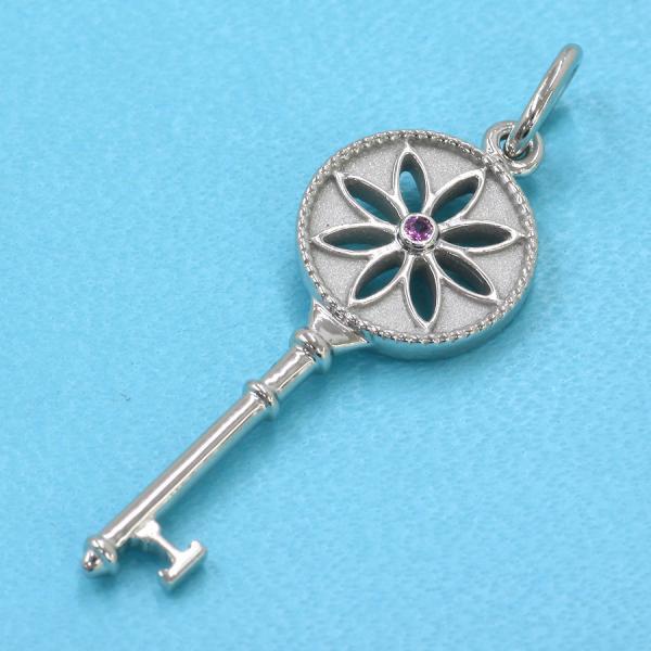 Tiffany Daisy Key Charm Pink Sapphire 2599$